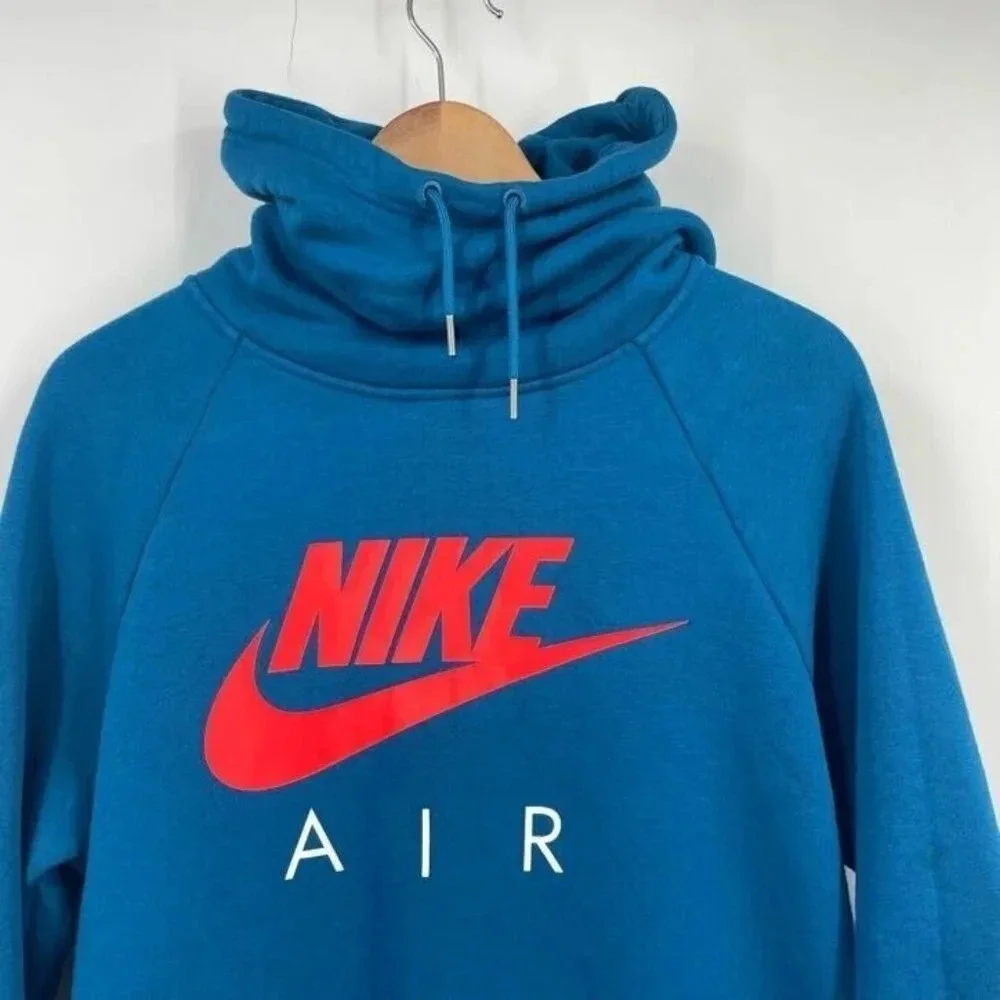 Nike Women's Funnel Neck Long Sleeve Logo Hoodie‎ Size M